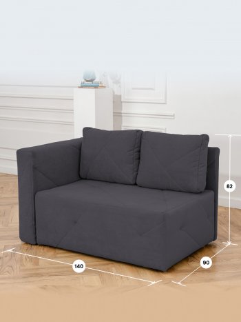 Диван 1010 графит, левый (BRENDOSS) в Верхнем Тагиле - verhnij-tagil.mebel-e96.ru