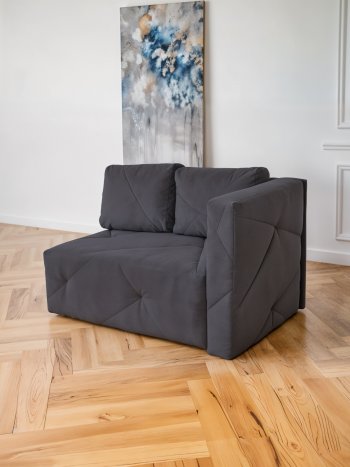 Диван 1010 графит, правый (BRENDOSS) в Верхнем Тагиле - verhnij-tagil.mebel-e96.ru