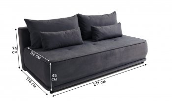 Диван-кровать 1001 графит (Brendoss) в Верхнем Тагиле - verhnij-tagil.mebel-e96.ru