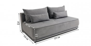 Диван-кровать 1001 серый (Brendoss) в Верхнем Тагиле - verhnij-tagil.mebel-e96.ru