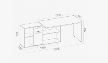 Стол письменный Лайт 03.245 в Верхнем Тагиле - verhnij-tagil.mebel-e96.ru