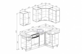 Кухонный гарнитур угловой Крафт 2000х1200 в Верхнем Тагиле - verhnij-tagil.mebel-e96.ru