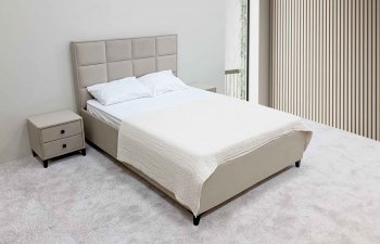 Кровать с подъемным механизмом Мега беж (Лин) в Верхнем Тагиле - verhnij-tagil.mebel-e96.ru