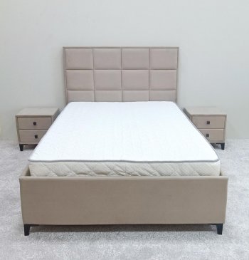 Кровать с подъемным механизмом Мега беж (Лин) в Верхнем Тагиле - verhnij-tagil.mebel-e96.ru
