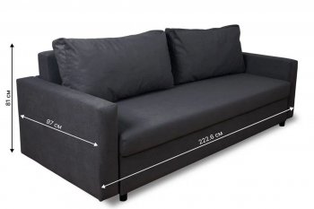 Диван 730 графит (Brendoss) в Верхнем Тагиле - verhnij-tagil.mebel-e96.ru