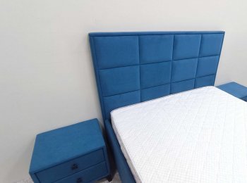 Кровать с подъемным механизмом Мега синий (Лин) в Верхнем Тагиле - verhnij-tagil.mebel-e96.ru