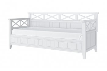 Кровать из массива Амелия белый античный (БМ) в Верхнем Тагиле - verhnij-tagil.mebel-e96.ru