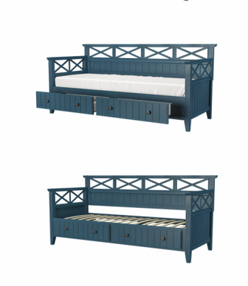 Кровать из массива Амелия сапфир (БМ) в Верхнем Тагиле - verhnij-tagil.mebel-e96.ru