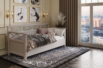 Кровать из массива Амелия льняной (БМ) в Верхнем Тагиле - verhnij-tagil.mebel-e96.ru