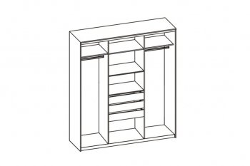 Шкаф-купе 1700 мм 3-х дверный с 1-м зеркалом (арт. 012) бодега (Диал) в Верхнем Тагиле - verhnij-tagil.mebel-e96.ru