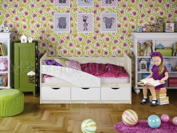 Кровать Бабочки Шарли белый (Миф) в Верхнем Тагиле - verhnij-tagil.mebel-e96.ru