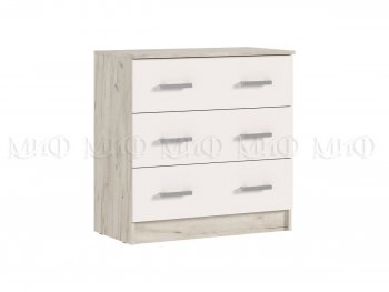 Комод 3 ящика Бася крафт/кашемир (Миф) в Верхнем Тагиле - verhnij-tagil.mebel-e96.ru