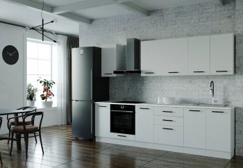 Кухонный гарнитур Белый глянец 2800 МДФ (Санвут) в Верхнем Тагиле - verhnij-tagil.mebel-e96.ru