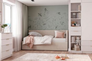 Диван-кровать Бенто с ПМ, велюр Крем (ДСВ) в Верхнем Тагиле - verhnij-tagil.mebel-e96.ru