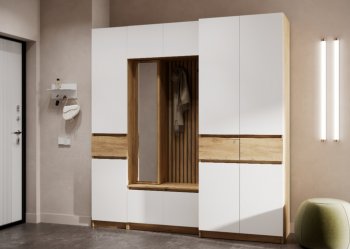 Прихожая Бостон Лайт комп.2 белый (Стиль) в Верхнем Тагиле - verhnij-tagil.mebel-e96.ru