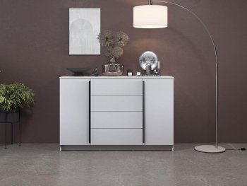 Комод 67.11 Брандо ЛДСП New белый (Олмеко) в Верхнем Тагиле - verhnij-tagil.mebel-e96.ru