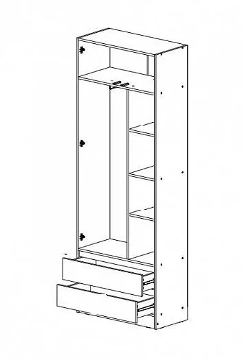 Шкаф 800 мм Челси Color (Миф) в Верхнем Тагиле - verhnij-tagil.mebel-e96.ru