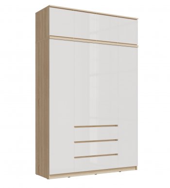 Шкаф 1600 мм Челси с антресолью сонома (Миф) в Верхнем Тагиле - verhnij-tagil.mebel-e96.ru