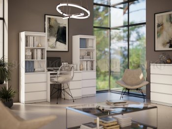 Письменный стол + Стеллаж Челси кашемир (Миф) в Верхнем Тагиле - verhnij-tagil.mebel-e96.ru