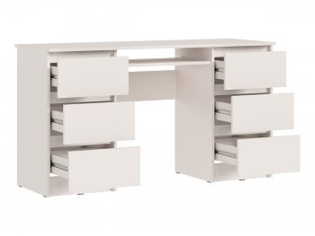 Письменный стол Челси 6 ящиков кашемир (Миф) в Верхнем Тагиле - verhnij-tagil.mebel-e96.ru