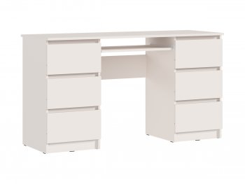 Письменный стол Челси 6 ящиков кашемир (Миф) в Верхнем Тагиле - verhnij-tagil.mebel-e96.ru