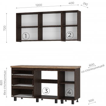 Кухонный гарнитур Энигма 1600 мм (БТС) в Верхнем Тагиле - verhnij-tagil.mebel-e96.ru