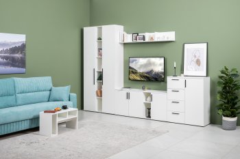 Стенка Эйр модульная, белый (Моби) в Верхнем Тагиле - verhnij-tagil.mebel-e96.ru