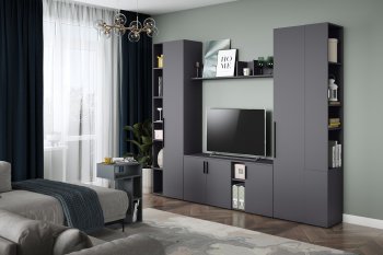 Стенка Эйр модульная, графит (Моби) в Верхнем Тагиле - verhnij-tagil.mebel-e96.ru