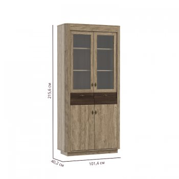 Шкаф витрина 34.05 Фантазия (Олмеко) в Верхнем Тагиле - verhnij-tagil.mebel-e96.ru