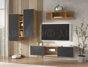Стенка Флэш крафт/графит (Миф) в Верхнем Тагиле - verhnij-tagil.mebel-e96.ru