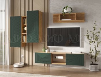 Стенка Флэш крафт/грин (Миф) в Верхнем Тагиле - verhnij-tagil.mebel-e96.ru