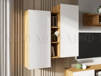 Стенка Флэш крафт/белый (Миф) в Верхнем Тагиле - verhnij-tagil.mebel-e96.ru