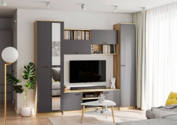 Стенка Герда крафт/графит (ИЦ) в Верхнем Тагиле - verhnij-tagil.mebel-e96.ru