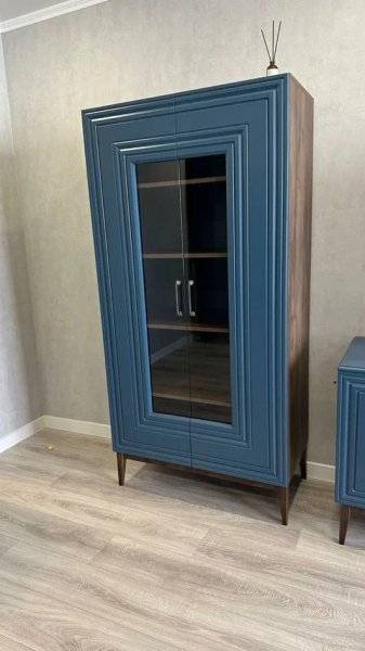 Витрина Гориция ШР-2 Сапфировый (БМ) в Верхнем Тагиле - verhnij-tagil.mebel-e96.ru