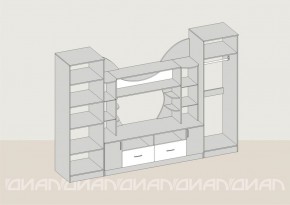 Гостиная Аллегро с 2 шкафами вариант-5 (венге/дуб белфорт) в Верхнем Тагиле - verhnij-tagil.mebel-e96.ru