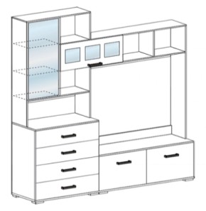 Стенка Яна вариант-1 (СтендМ) в Верхнем Тагиле - verhnij-tagil.mebel-e96.ru