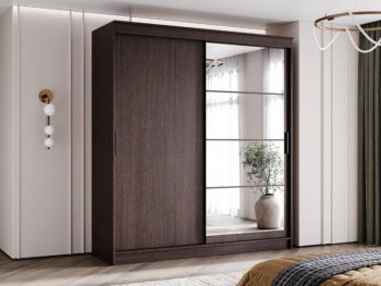 Шкаф-купе 2000 мм Гранд-1 ЛДСП/Зеркало, венге (Эра) в Верхнем Тагиле - verhnij-tagil.mebel-e96.ru