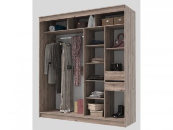 Шкаф-купе 2000 мм Гранд-1 ЛДСП/Зеркало, дуб горный (Эра) в Верхнем Тагиле - verhnij-tagil.mebel-e96.ru