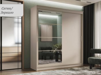 Шкаф-купе 2000 мм Гранд-1 ЛДСП/Зеркало, Сатин (Эра) в Верхнем Тагиле - verhnij-tagil.mebel-e96.ru