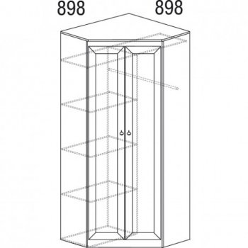 Шкаф угловой Инна 606 денвер темный (Яна) в Верхнем Тагиле - verhnij-tagil.mebel-e96.ru