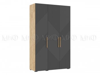 Шкаф 1350 мм Ирис с антресолью, крафт/графит (Миф) в Верхнем Тагиле - verhnij-tagil.mebel-e96.ru