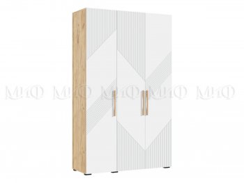 Шкаф 1350 мм Ирис с антресолью, крафт/белый (Миф) в Верхнем Тагиле - verhnij-tagil.mebel-e96.ru