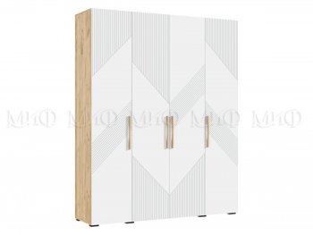 Шкаф 1800 мм Ирис с антресолью крафт/белый (Миф) в Верхнем Тагиле - verhnij-tagil.mebel-e96.ru