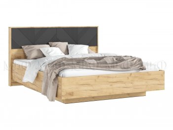 Кровать парящая Ирис крафт/графит с подсветкой (Миф) в Верхнем Тагиле - verhnij-tagil.mebel-e96.ru