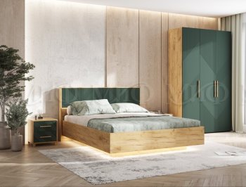 Кровать парящая Ирис крафт/грин (Миф) в Верхнем Тагиле - verhnij-tagil.mebel-e96.ru