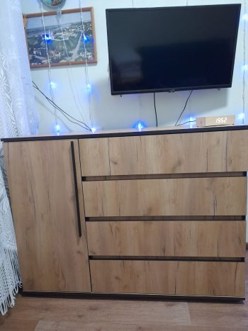 Комод 1 дверь 4 ящика (1200) Норд, дуб крафт (Миф) в Верхнем Тагиле - verhnij-tagil.mebel-e96.ru