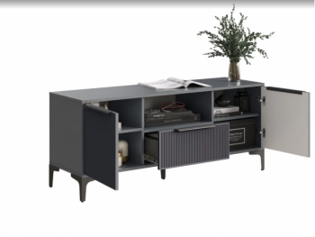 Тумба ТВ на 1350 Кимберли графит (Handis) в Верхнем Тагиле - verhnij-tagil.mebel-e96.ru