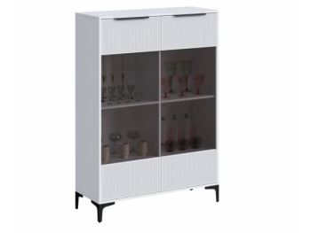 Шкаф со стеклом Кимберли белый (Handis) в Верхнем Тагиле - verhnij-tagil.mebel-e96.ru