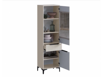 Пенал 550 мм со стеклом Кимберли кашемир (Handis) в Верхнем Тагиле - verhnij-tagil.mebel-e96.ru