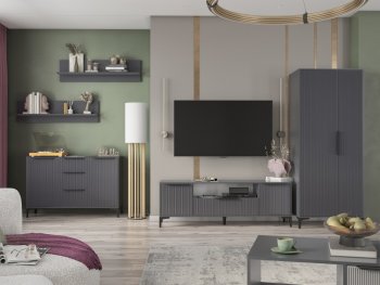 Стенка Кимберли графит, модульная (Handis) в Верхнем Тагиле - verhnij-tagil.mebel-e96.ru